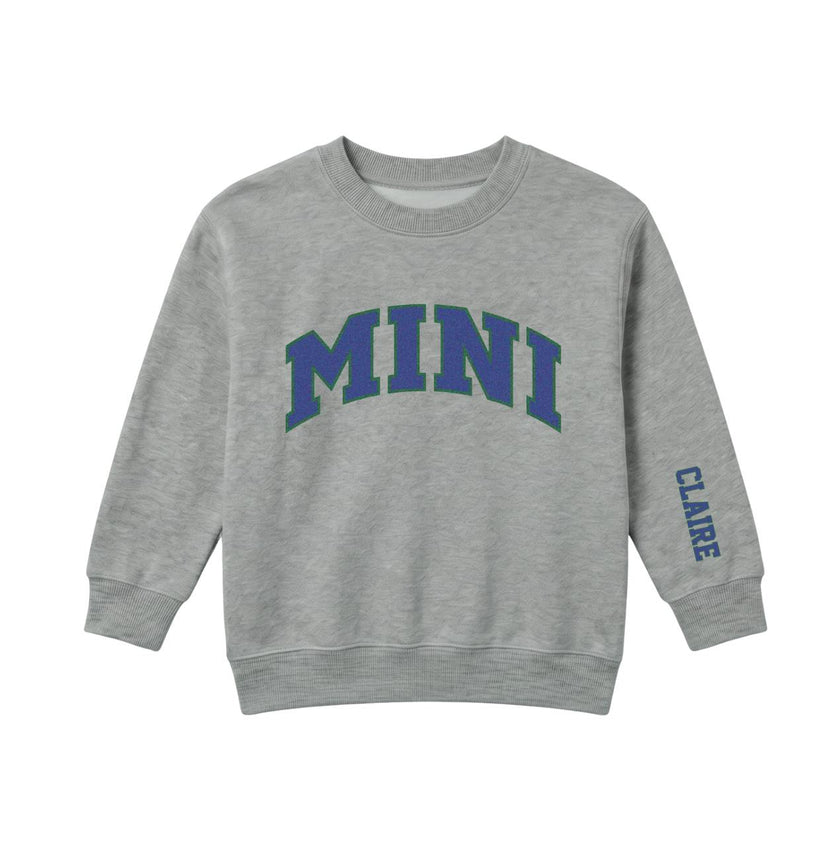 MINI Personalized Printed Sweatshirt, Gray