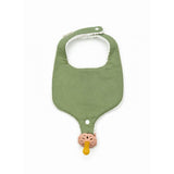 Soothe & Snap Pacifier Bib- Olive Grove