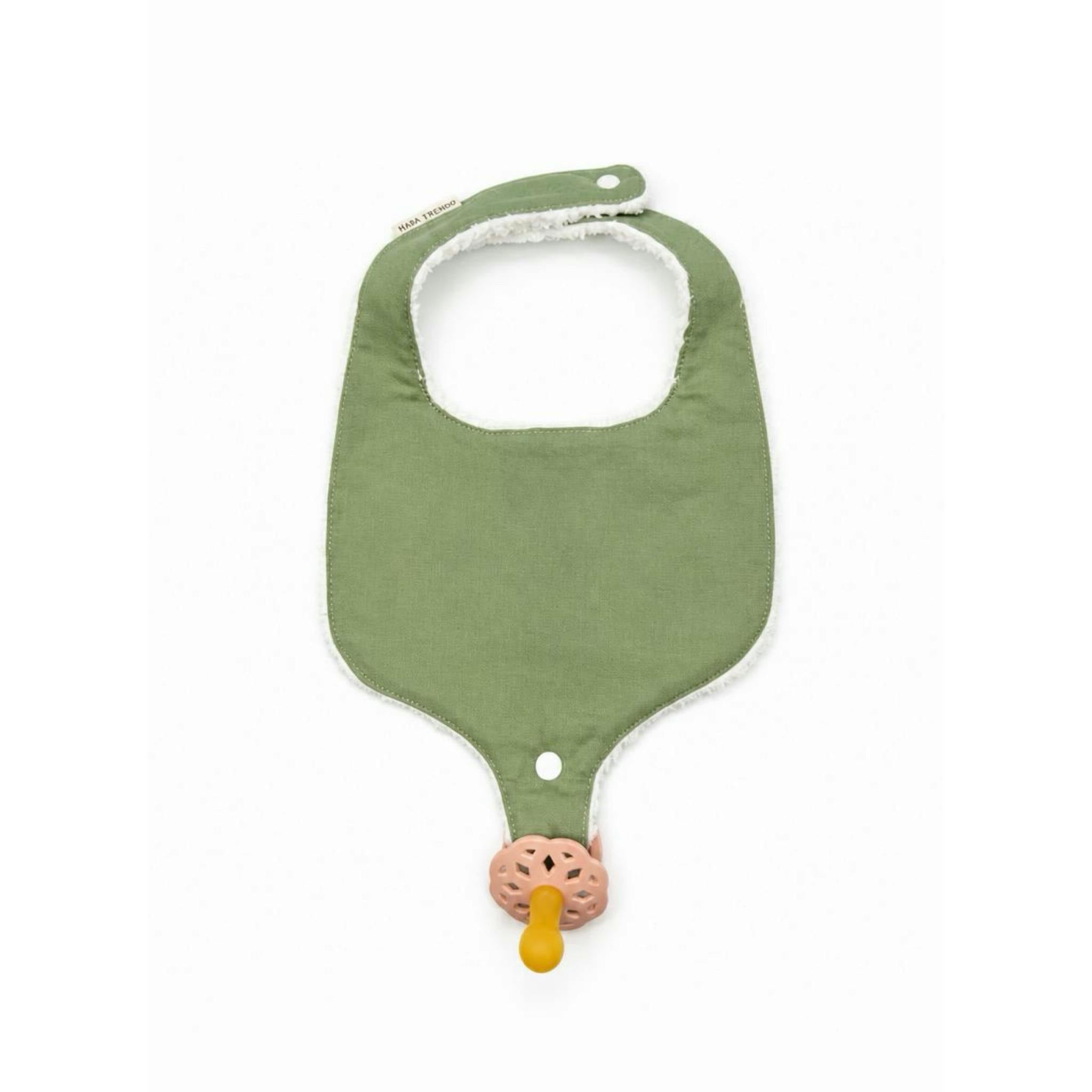 Soothe & Snap Pacifier Bib- Olive Grove