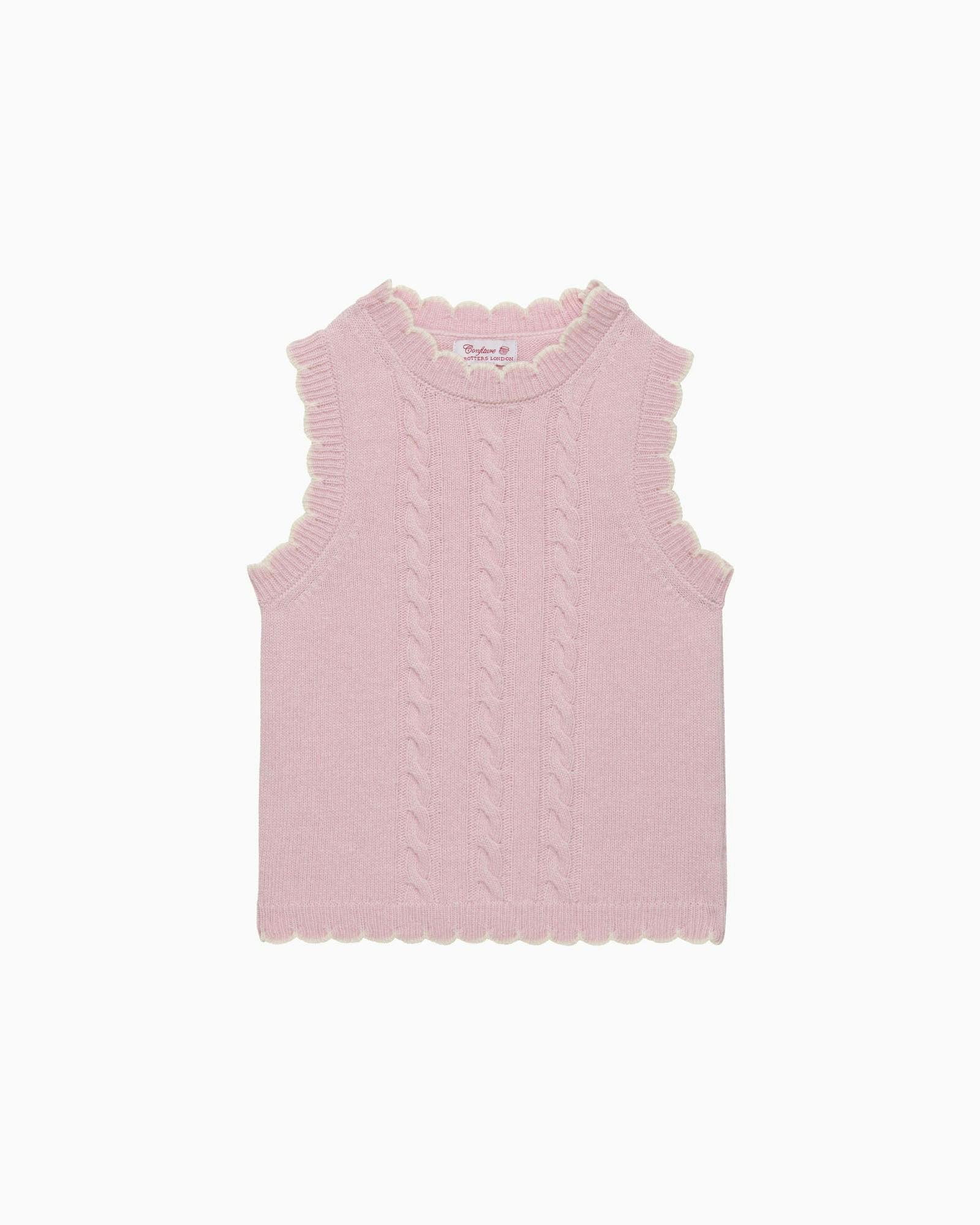 Knitted Tank Top in Pink