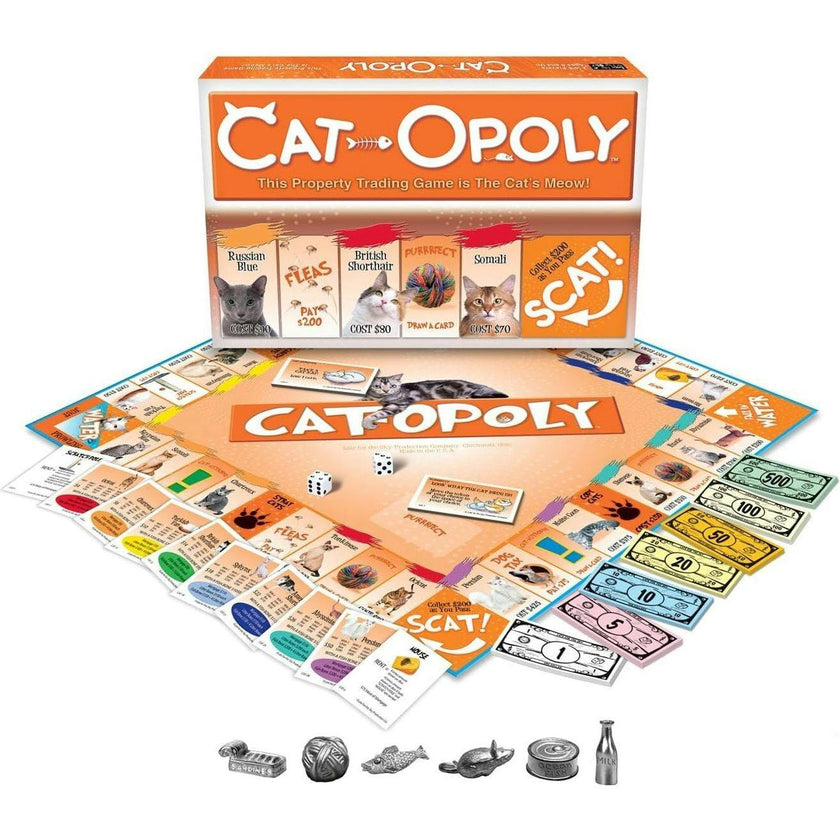Late for the Sky Cat-Opoly Board Game