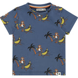 Animated Monkey Print Short Sleeve T-Shirt