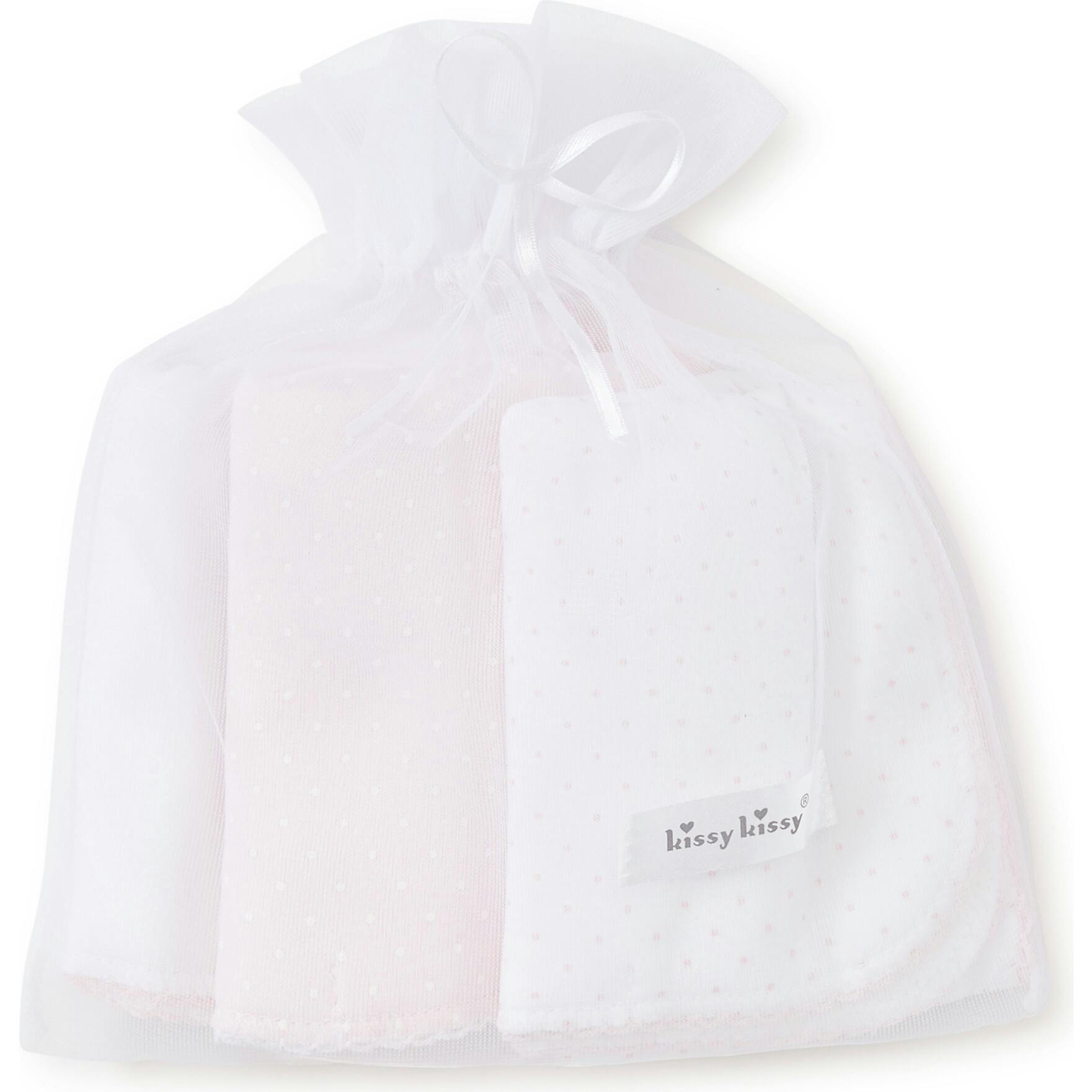 3pc Dotted Burp Cloth Set
