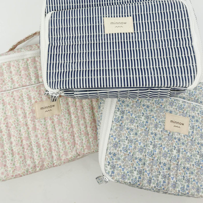 slate floral coated lunchbox