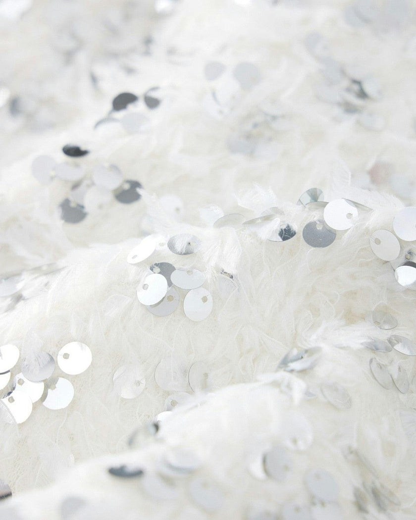 Chrissy Feather Sequin Jacket