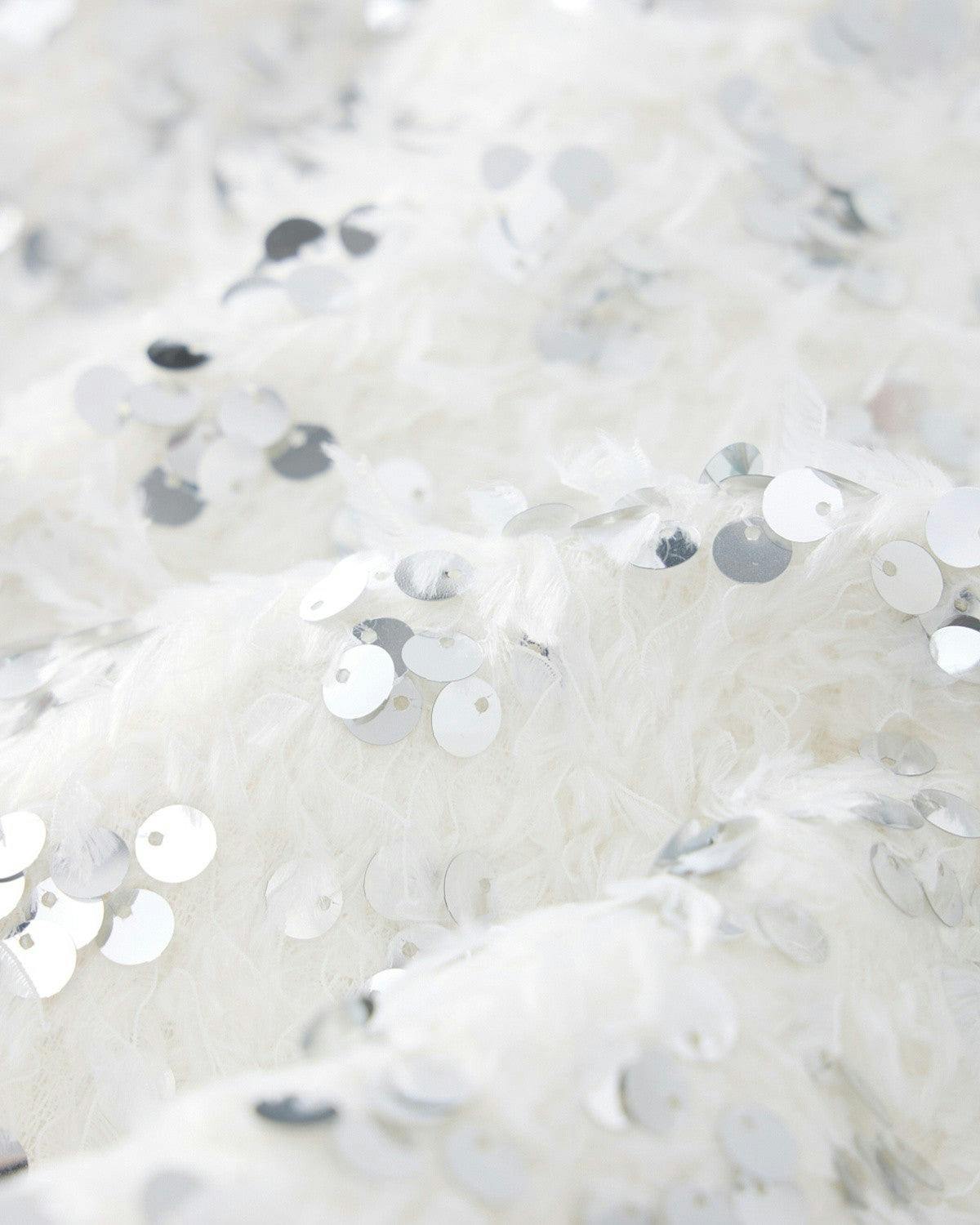 Chrissy Feather Sequin Jacket