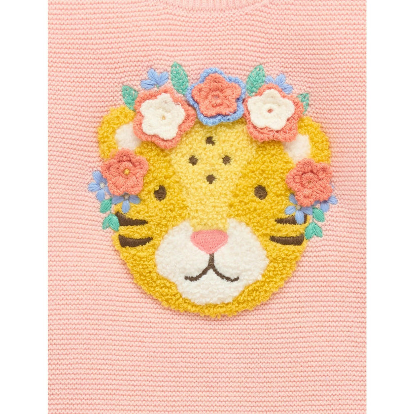 Embroidered Frida Jumper Guava Melange