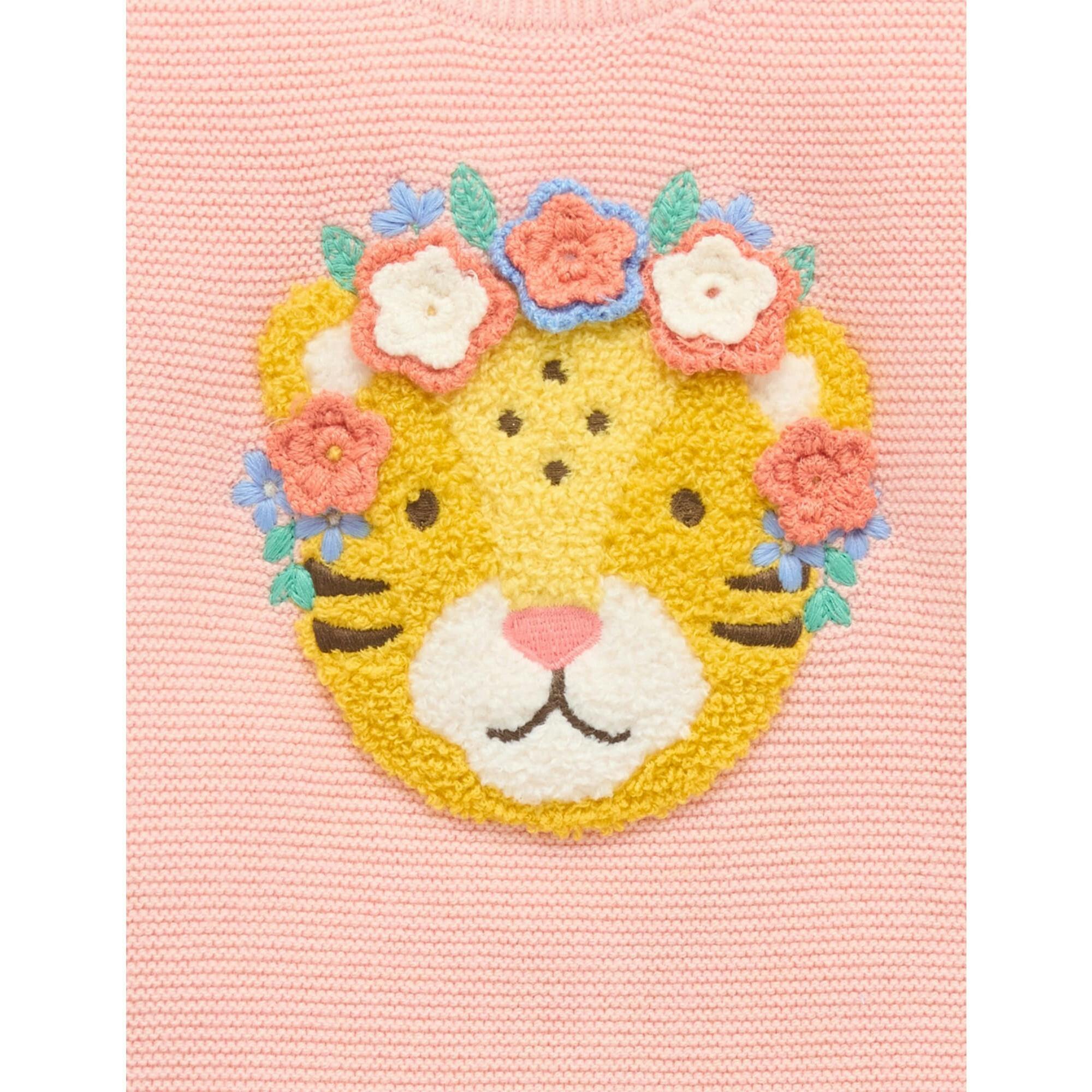 Embroidered Frida Jumper Guava Melange