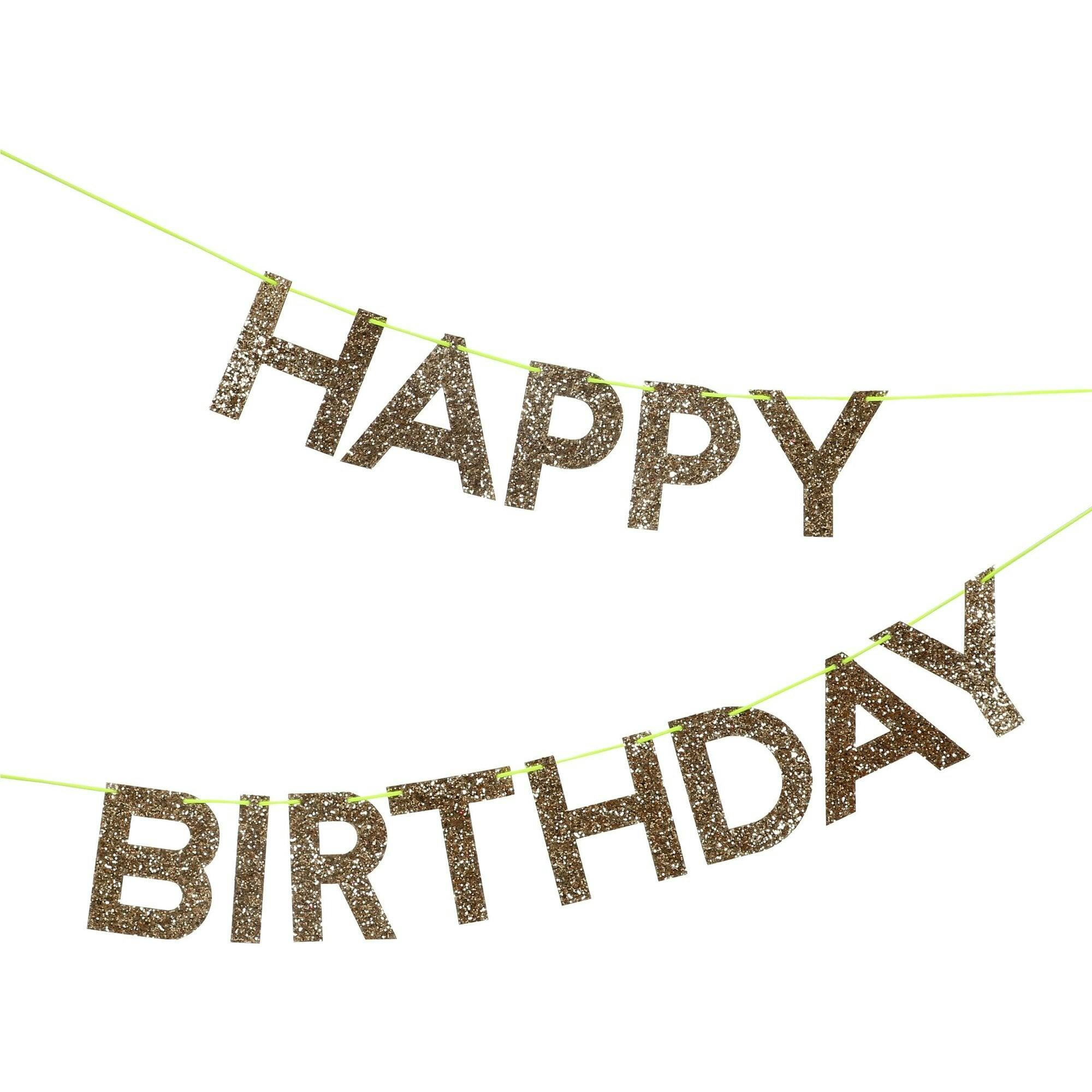 Gold Happy Birthday Garland