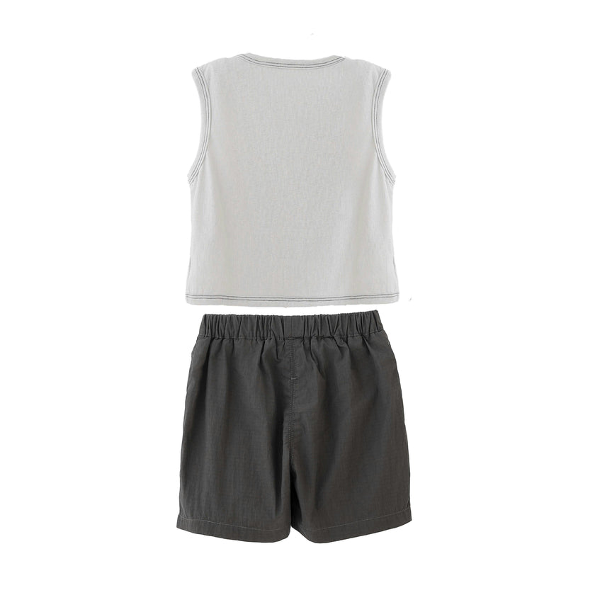 Brown Elephant Short Set