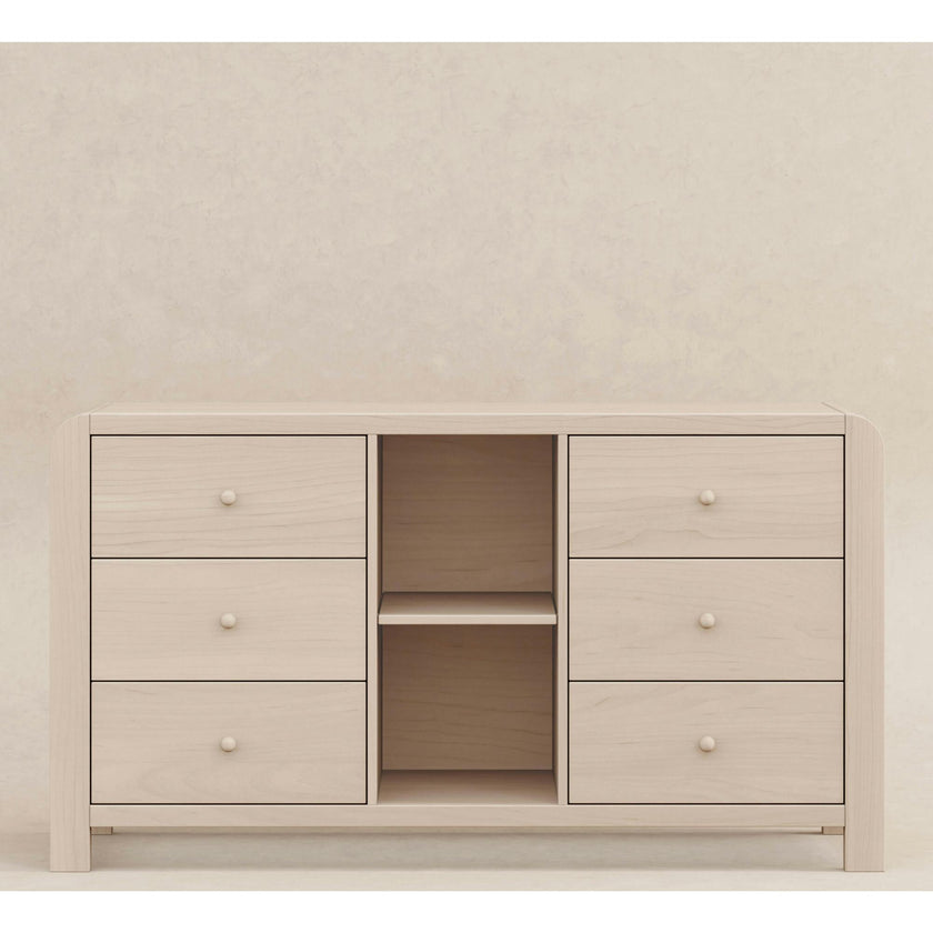 TipToe 6-Drawer Extra Wide Assembled Dresser with Cubbies (62")