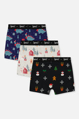 Boxer Pack Of 3 Holiday Prints