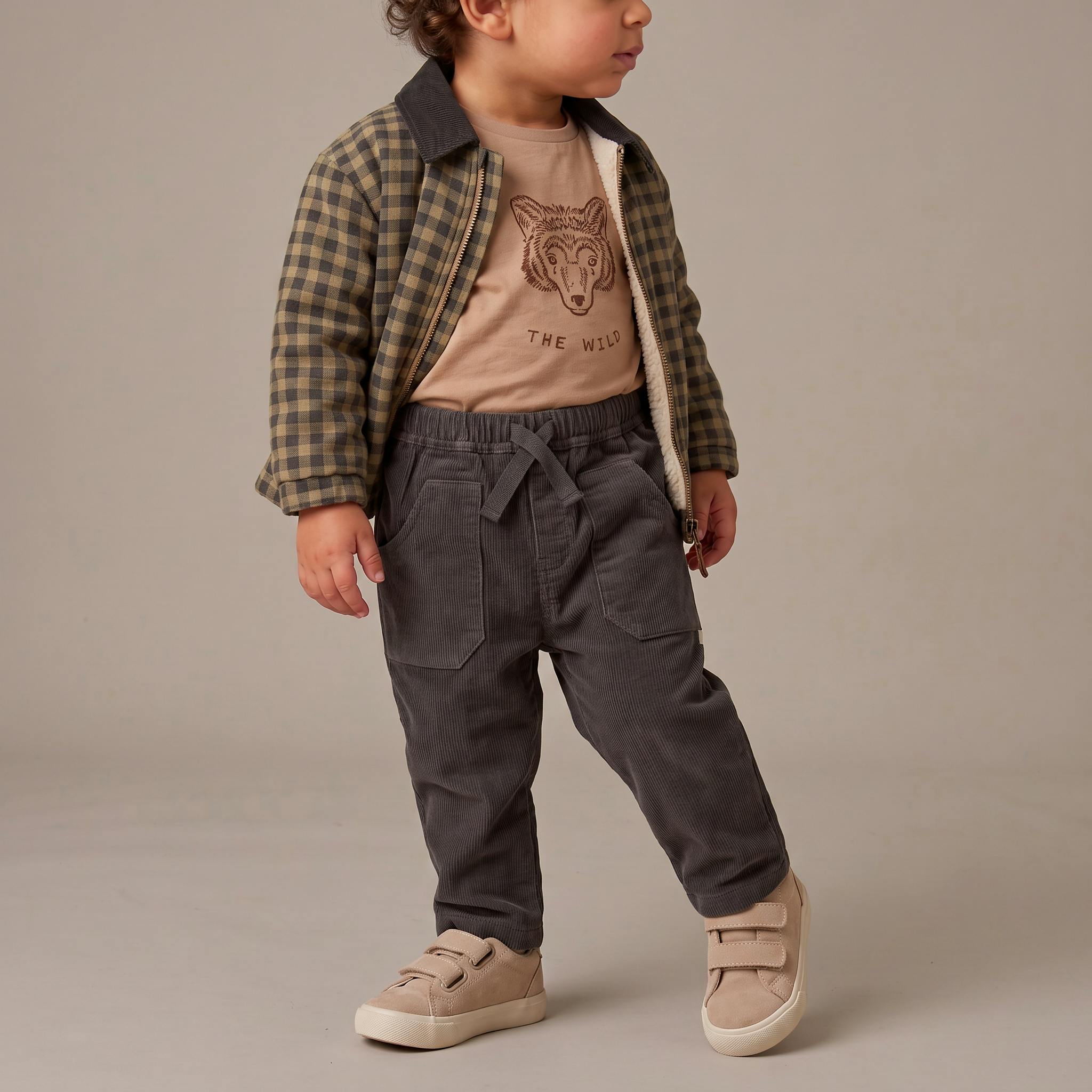 Organic Corduroy Pants - Charcoal