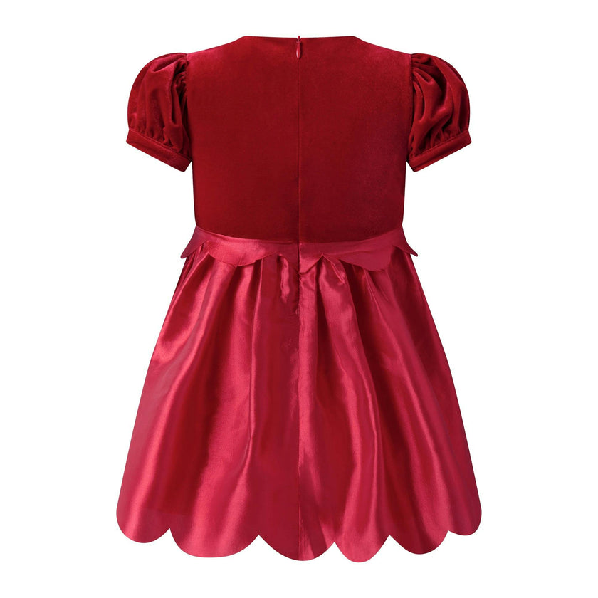Taffeta Scalloped Dress