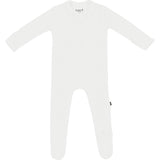 Ribbed Zipper Footie, Cloud