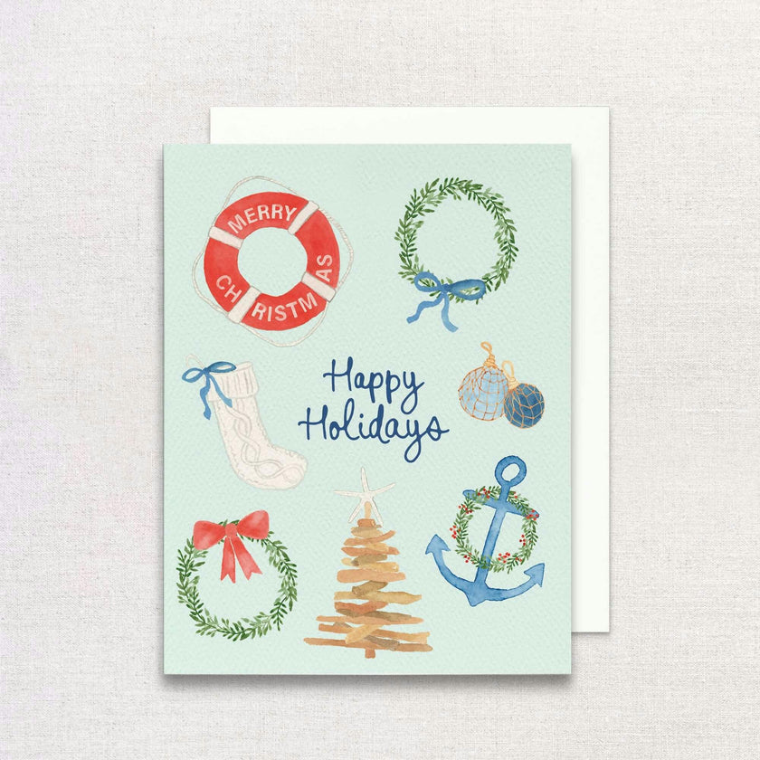 Coastal Christmas Greeting Card