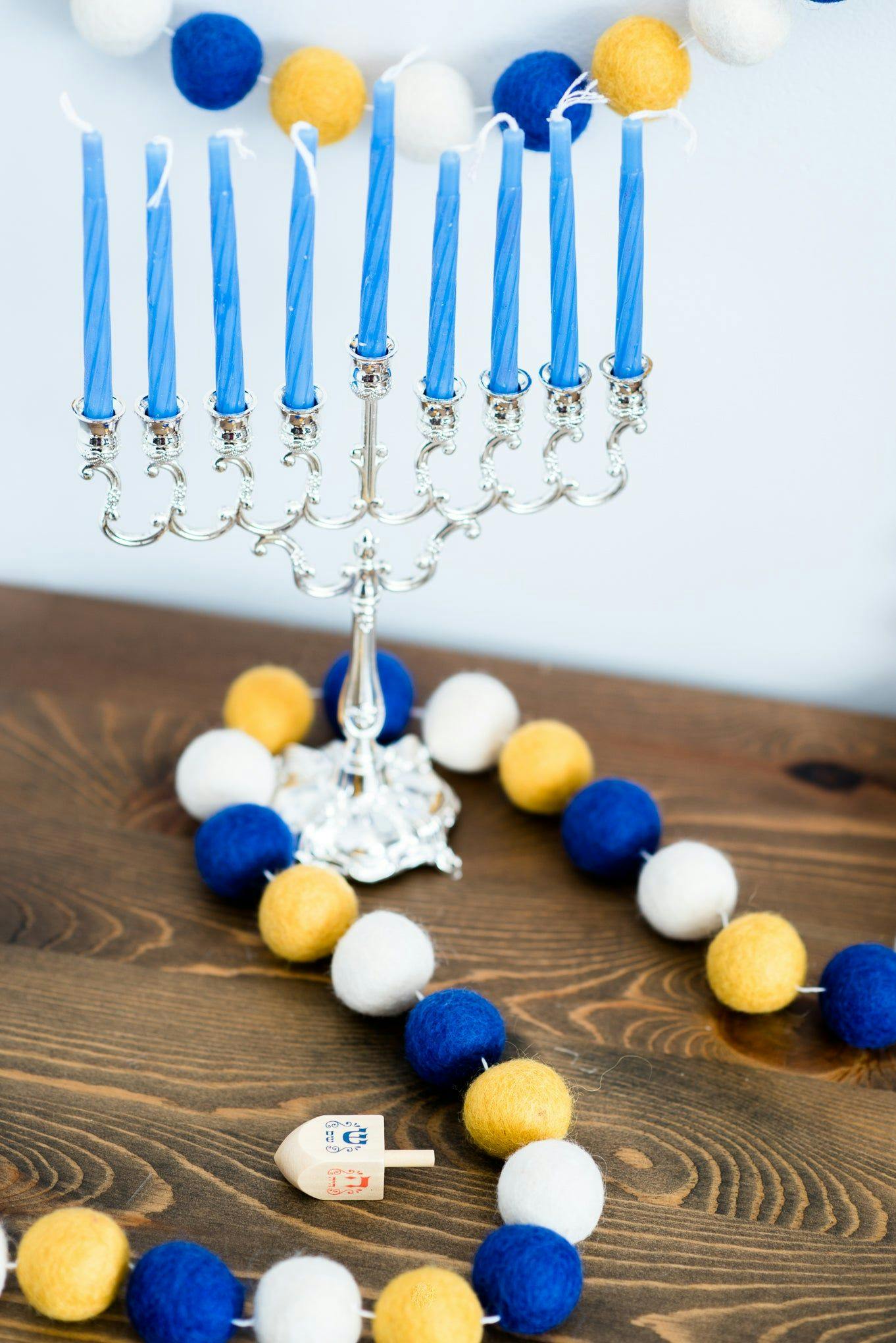 Hanukkah Ball Felt Garland
