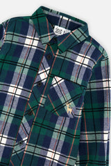 Plaid Shirt Blue And Green