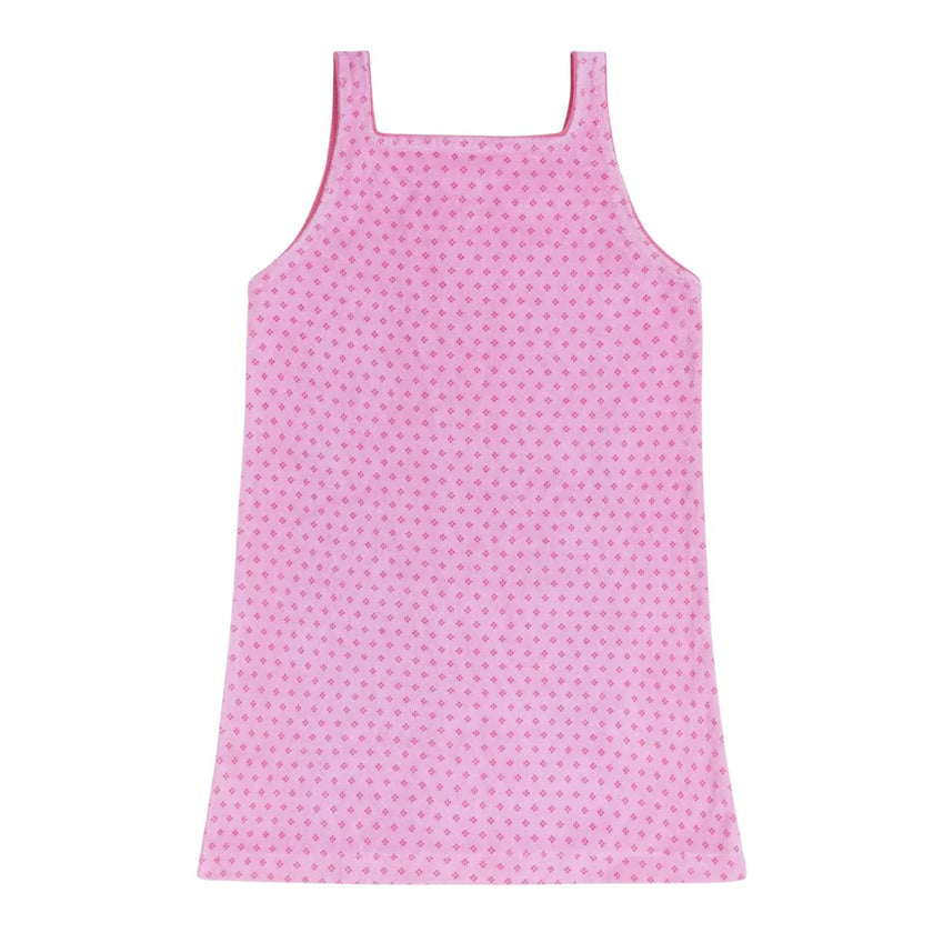 girls blush dot french terry button front dress