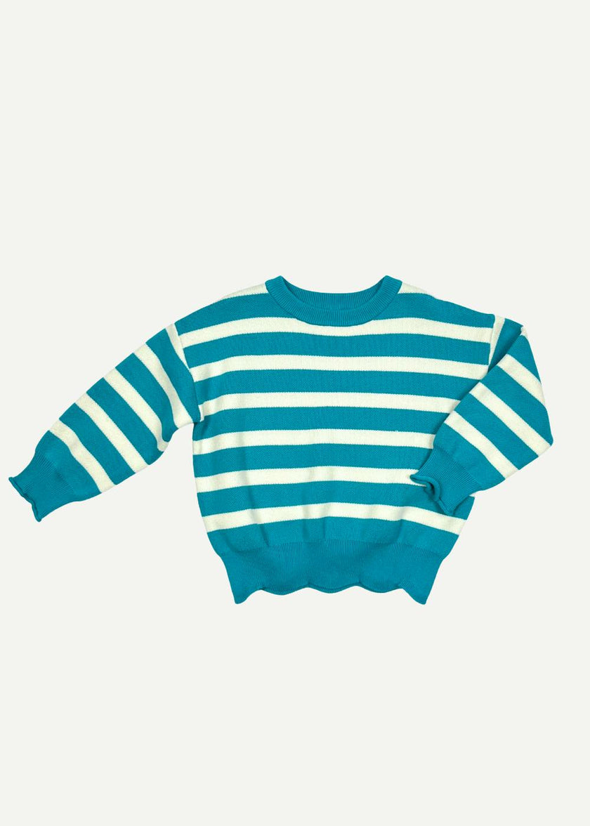 SCALLOP HEM SWEATER