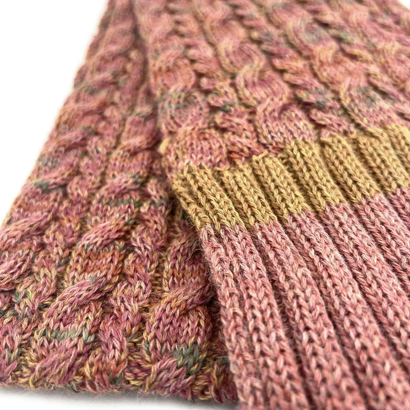 Kids Braided Rib Trim Scarf