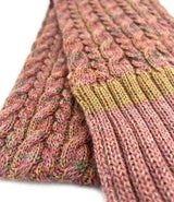 Kids Braided Rib Trim Scarf