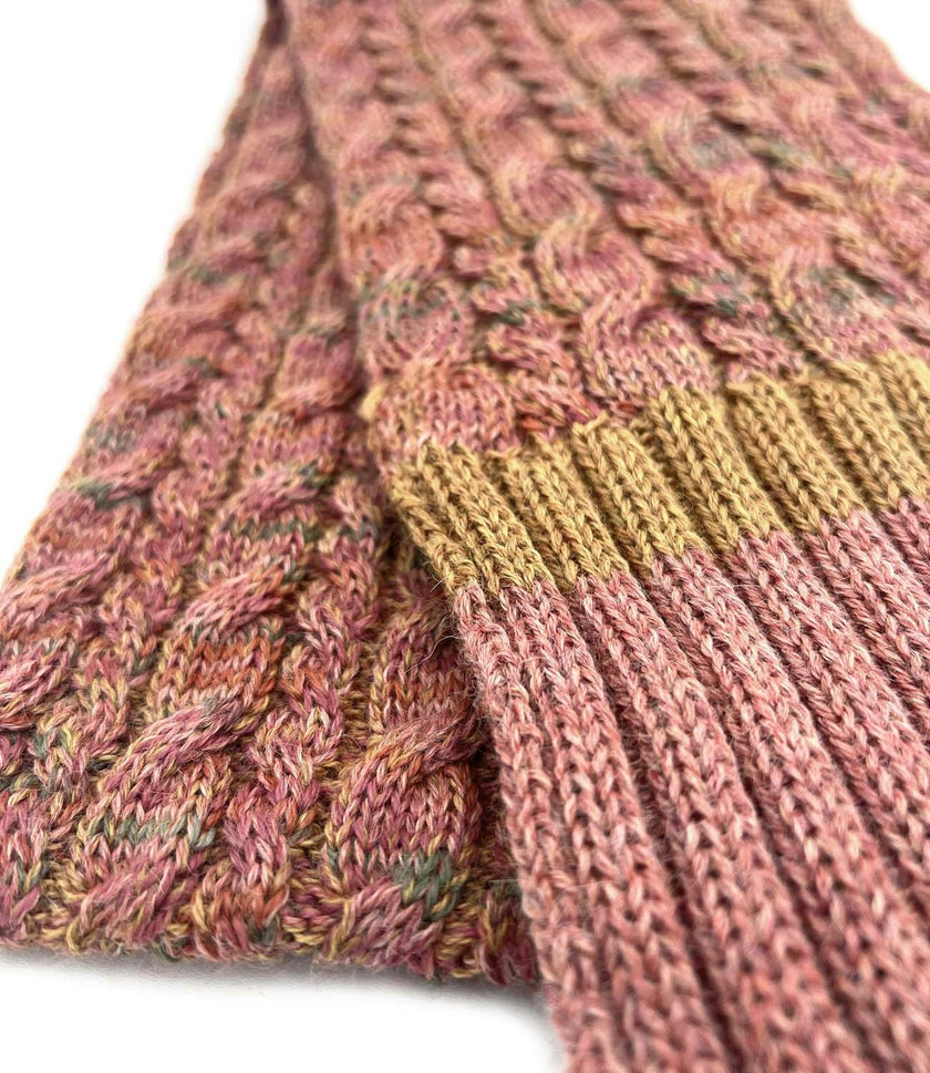 Kids Braided Rib Trim Scarf
