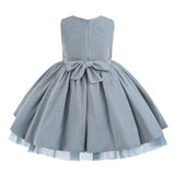 Blue Isalyn Glitter Bow Dress