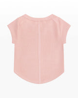 Rayon Rib Exposed Cap Sleeve Tee