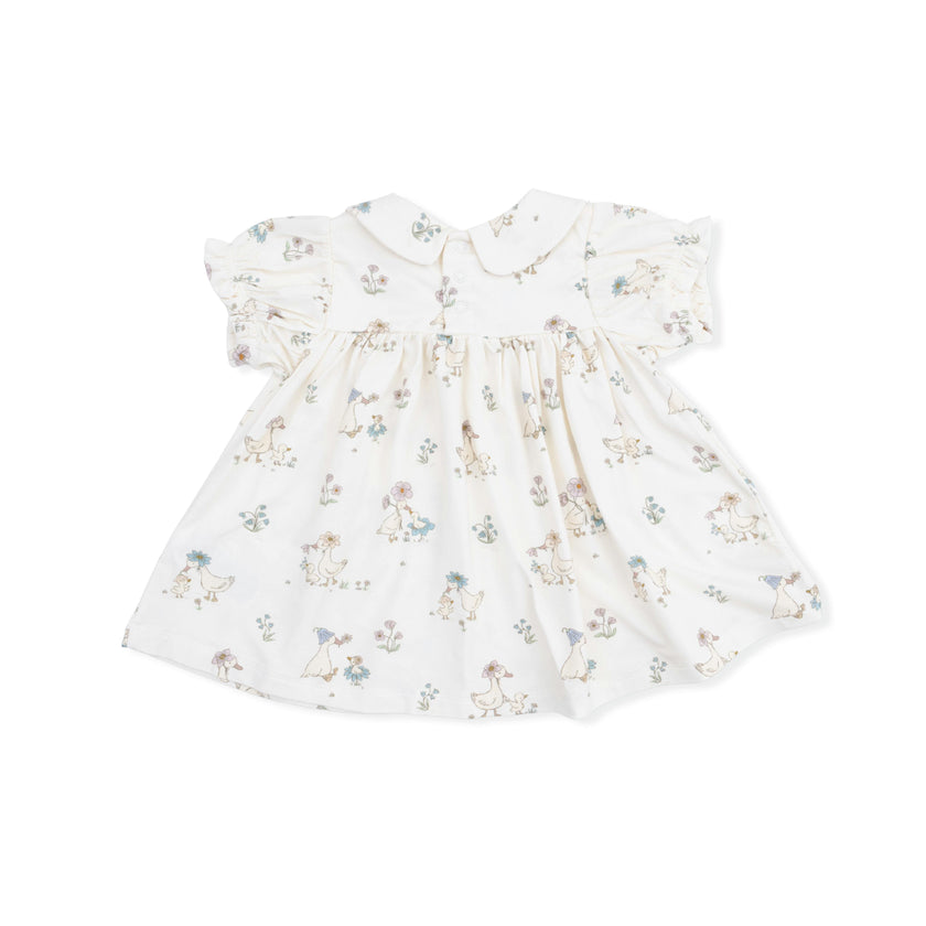 Flower Ducklings - Smocked Dress Set with Headband