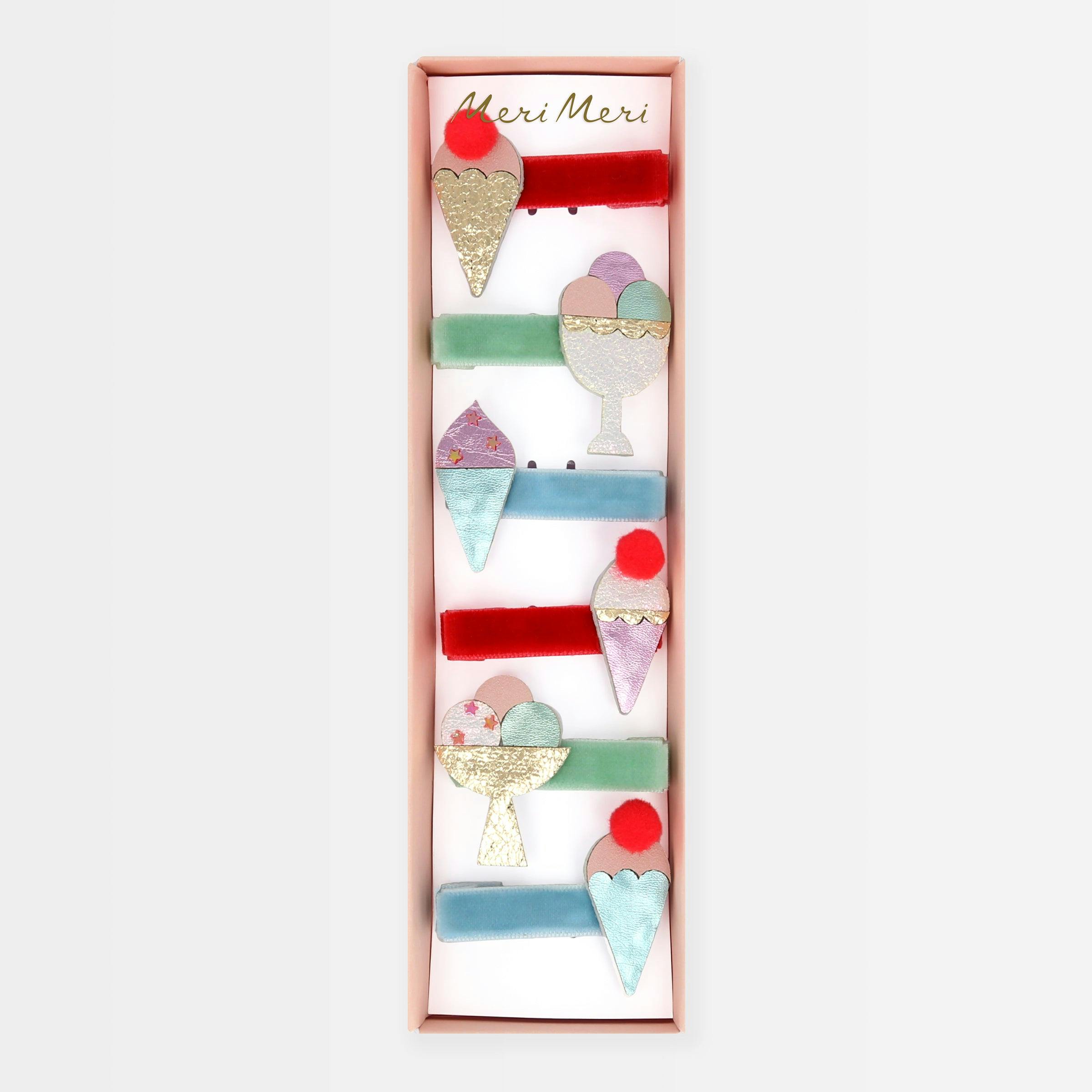 Ice Cream Hair Clips