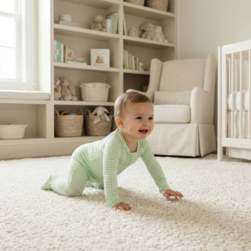 Pistachio Gingham Bamboo Sleeper