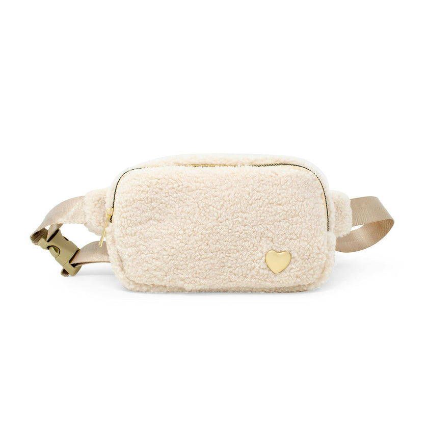 Fuzzy Belt Bag with Heart for Kids