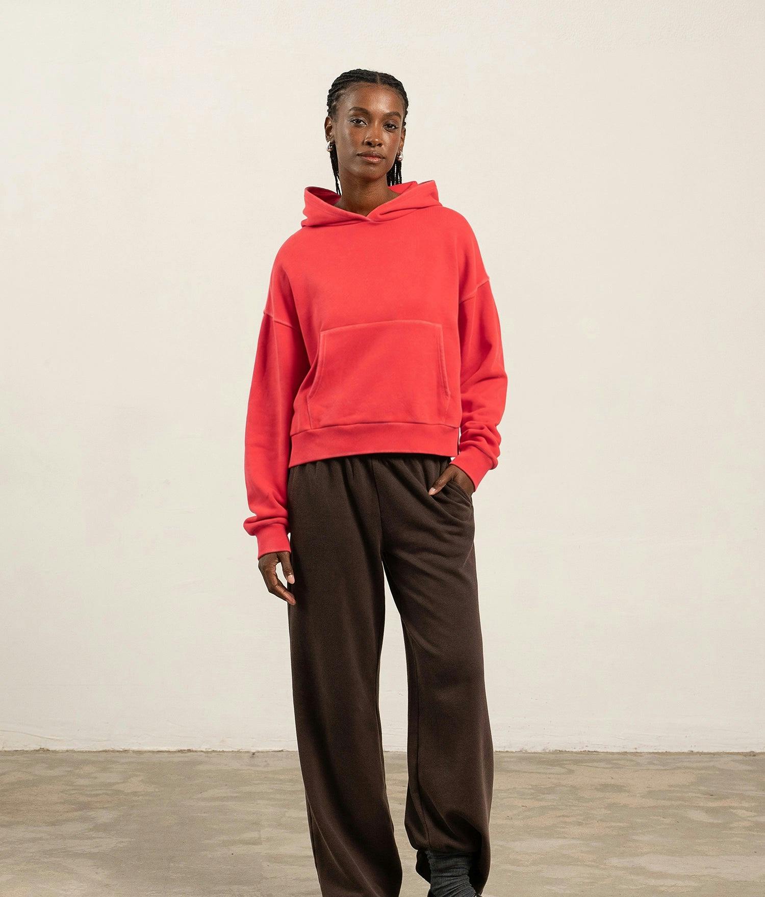Womens Dream Terry Hoodie - Terry - Vintage Samba Red