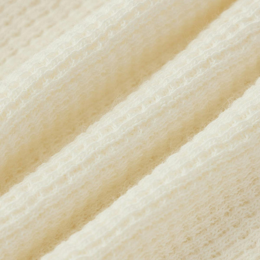 Cream Waffle Knotted Solid Headband