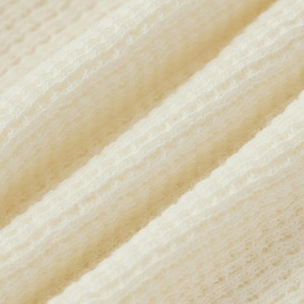 Cream Waffle Knotted Solid Headband