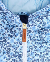Kids Winter Coat in Blue Ditsy Floral