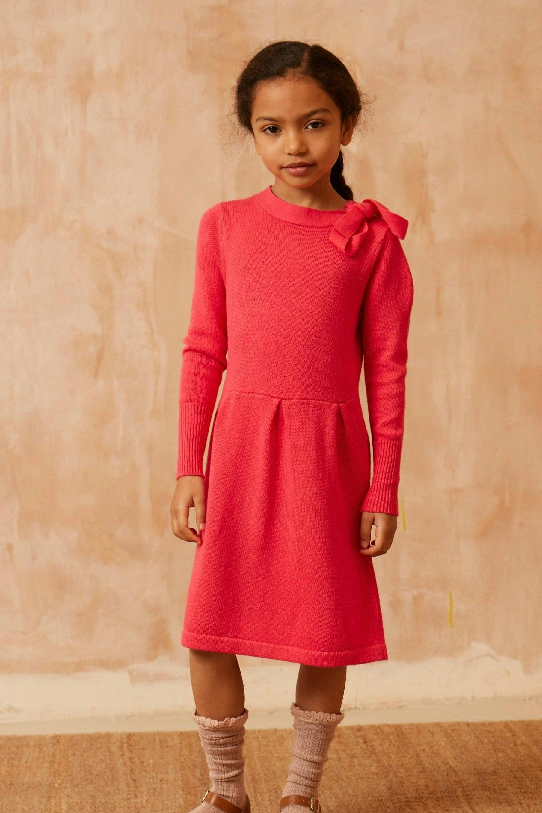Bow Tie Dress | Raspberry