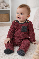 Marled Knit Footie