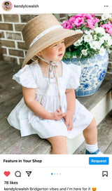 Palmetto Girl’s Hat - Navy Ric-Rac Ribbon