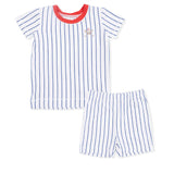 Baseball Stripe - Loungewear Short Set