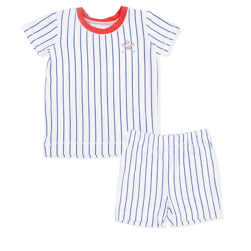 Baseball Stripe - Loungewear Short Set