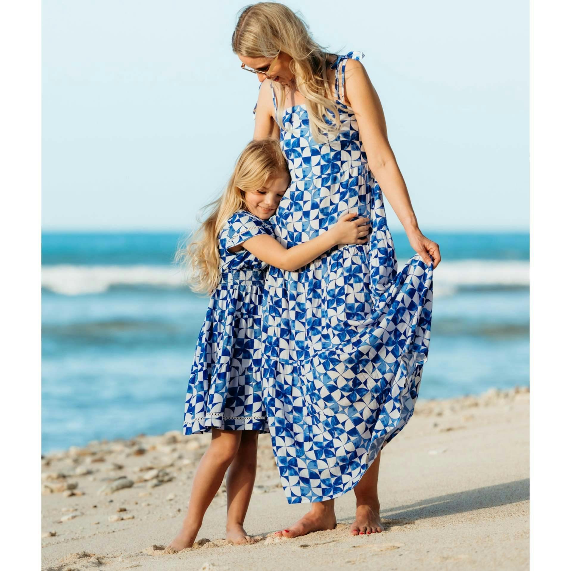 The Greece - Girls Smocked Waist Sun Dress
