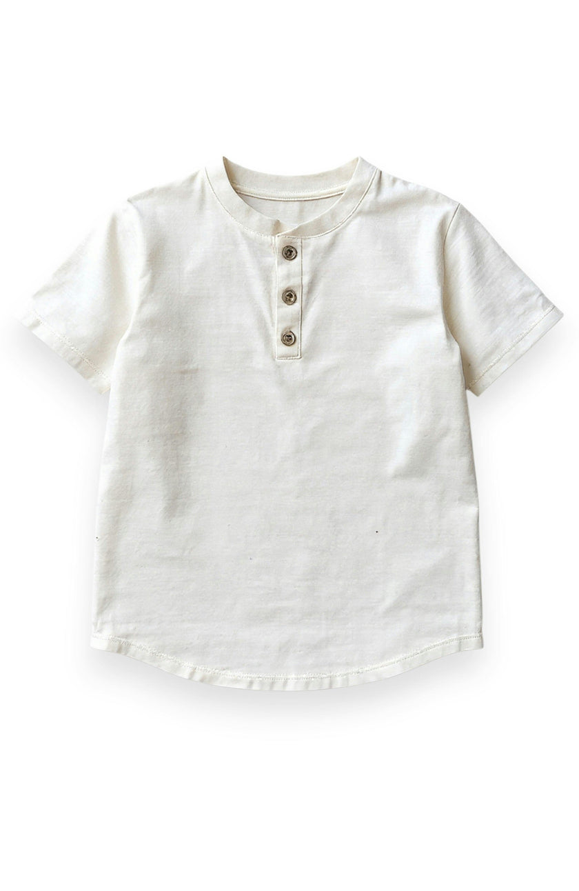 Crème Pauli Short Sleeve Henley