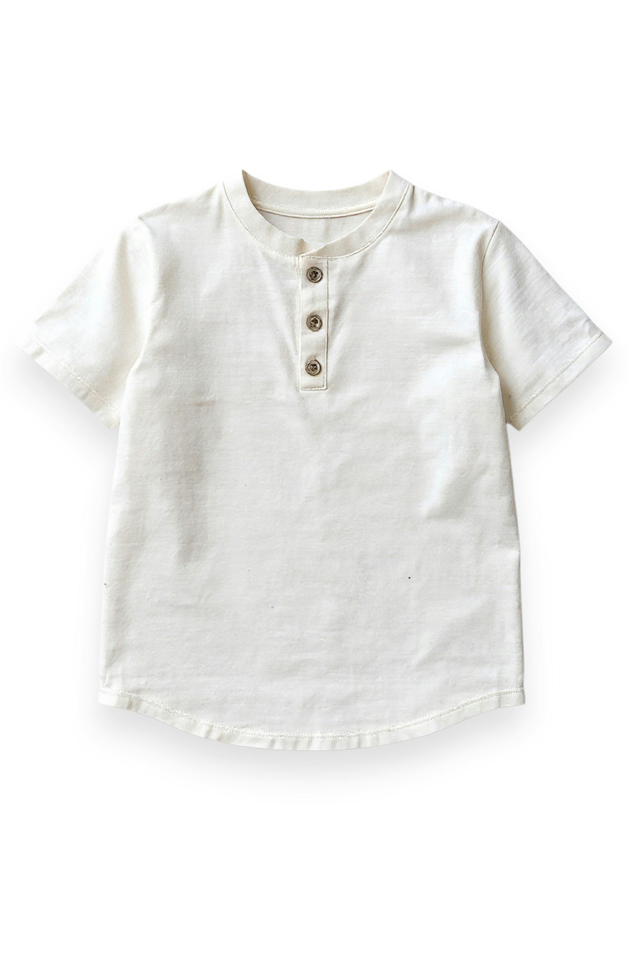 Crème Pauli Short Sleeve Henley