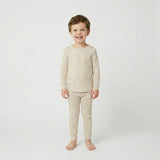Oatmeal Stripe Bamboo Kids Pajama Set
