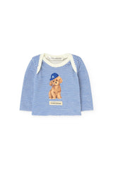 Striped Wapiti Long Sleeve T-shirt for baby