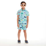 Kids 2-Piece Fun Print Matching Buttondown Set
