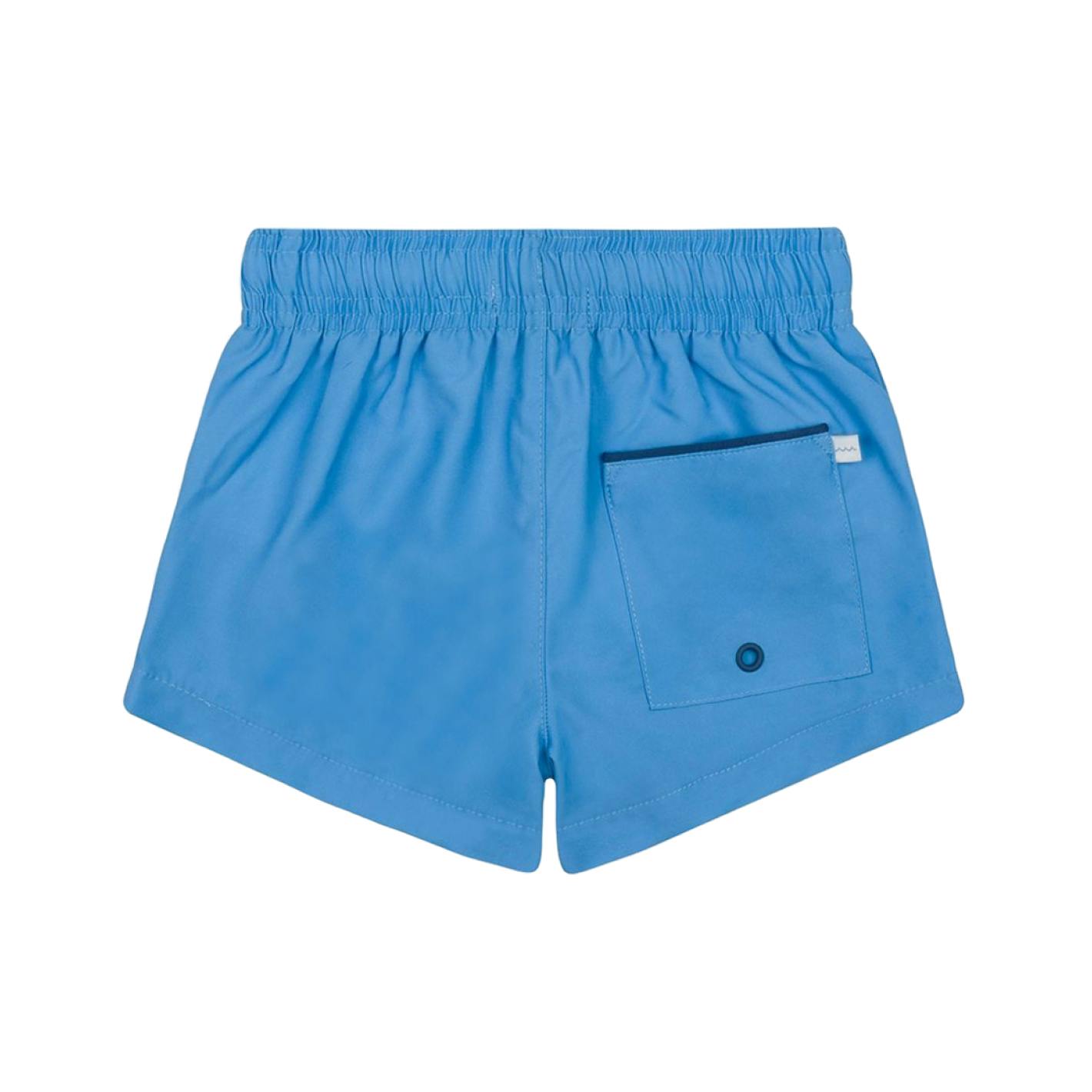 Boys Balboa Blue Panelled Boardie