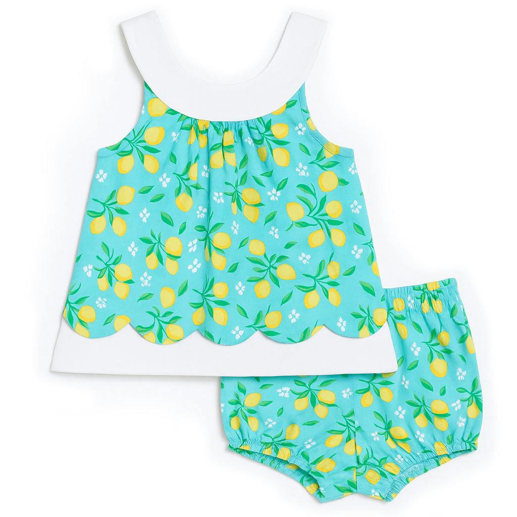 Lemon Print Dress and Bloomer